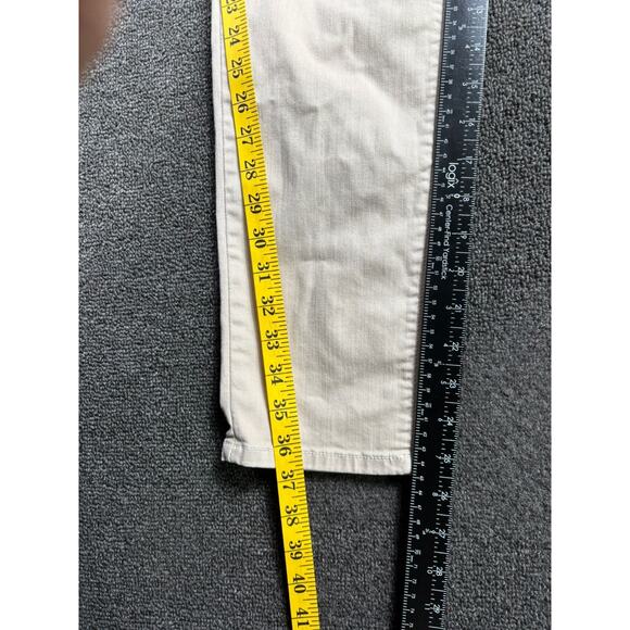 NYDJ Ankle Jeans Womens Size 6P Beige Straight Leg Stretch Denim Mid Rise - Picture 9 of 9